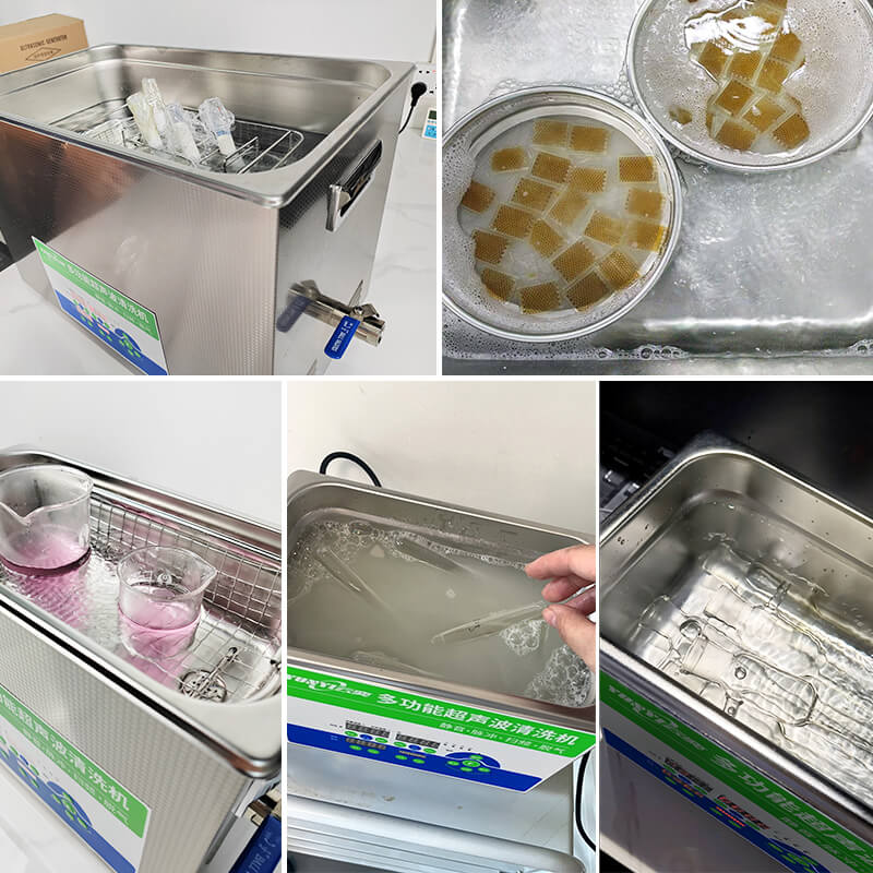 Ultrasonic assisted equipment for extraction dispersion mixing to prepare samples in a laboratory