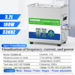 Yunyisonic YL0203-33 specification main view, visualization of frequency current & power