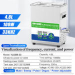 Yunyisonic YL0205-33 specification main view, visualization of frequency current & power