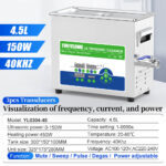 4.5L 150W 40kHz Tube Cleaning Ultrasonic Lab Bath Assisted Solid-Liquid Mixing