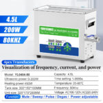 4.5L 68kHz ultrasonic cleaning machine for sample preparation