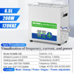 6.5L 200W 120kHz Cell Lysis Ultrasonic Cleaner Digital Control