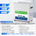 6.5L Sound Reduction Pulse Function Ultrasonic Bath Sonicator