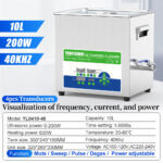 10L 40kHz Ultrasonic Cleaning Bath Assisted Lab Processing Cleaner