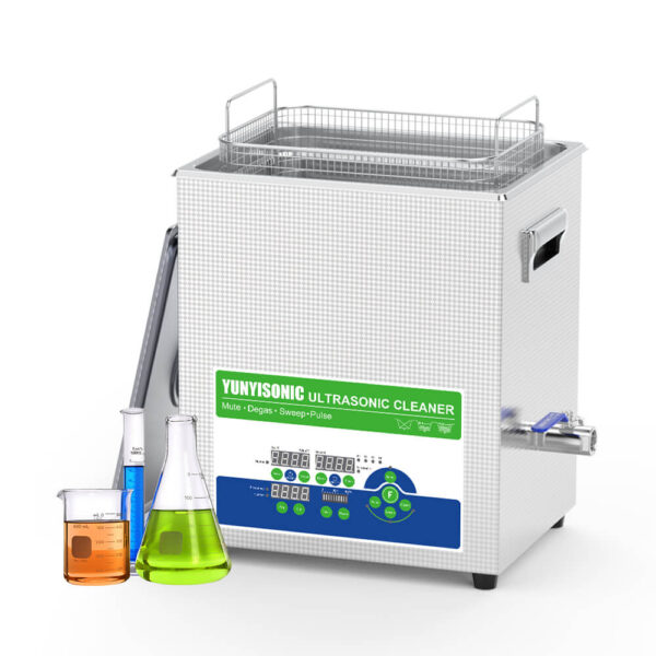 14L 28/40kHz Dual-Frequency Ultrasonic Cleaner 300W Digital SUS304 Bath for Intensive Emulsifying, Precision Labware Tubes Cleaning