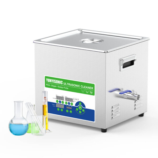 Low Noise 15L 28/40kHz Dual-Frequency Ultrasonic Washing Cleaner 400W Power Adjustable Digital Lab & Industrial Cleaning Bath