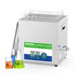 19L Ultrasonic Lab Cleaner 28/40kHz Dual-Frequency Pulse Degas Assisted Emulsification Homogenization Dispersion & Glassware Washing Machine