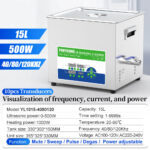 Advanced Digital Triple-Frequency Ultrasonic Cleaner 40/80/120kHz with Low Noise Sweep Degas Pulse Power Control for Comprehensive Cleaning - Image 3