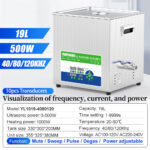 19L Triple-Frequency Ultrasonic Cleaner Universal 40/80/120kHz Cleaning Solution for Parts Electronics Jewelry Graphite Block Printheads Vinyl Records - Image 2