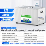 22L 28/40kHz Ultrasonic Lab Cleaning Machine700W Bath for Extraction, Emulsification, and Intensive Sample Glass Substrate Washing - Image 2