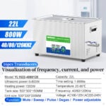 22L Versatile Triple-Freq 40/80/120kHz China Ultrasonic Cleaner for Lab Manufacturers, Nanoparticle Dispersion & Instrument Cleaning - Image 2