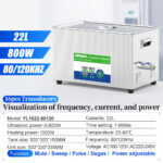 China Factory Quality 80/120kHz 22L Dual-Frequency SUS304 Ultrasonic Cleaner Delicate Precision Cleaning for Surface Treatment & Engineered Parts - Image 2