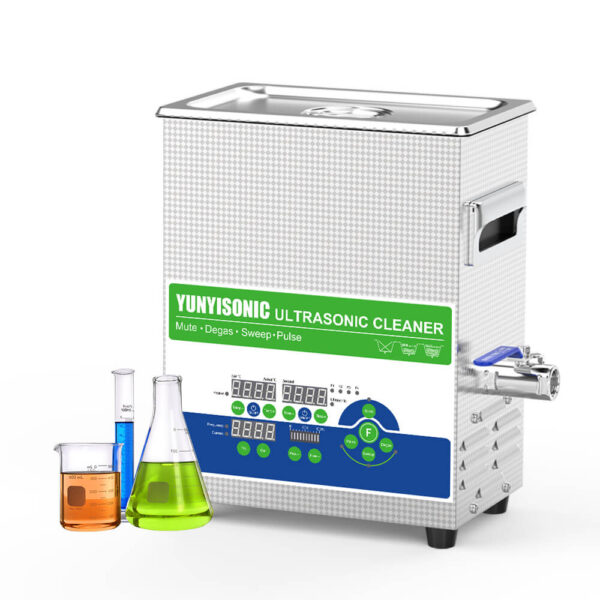 4.8L 200kHz Ultrasonic Cleaner for Semiconductor Wafers, Microchips & MEMS | Adjustable Power Sweep Degas SUS304 Material