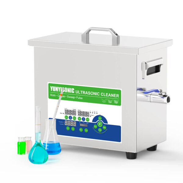 Yunyisonic laboratory 4.5L 200W 25kHz ultrasonic assisted emulsifying cleaning system front view