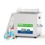 Multi-function ultrasonic cleaning equipment for assisted emulsifying separating front view