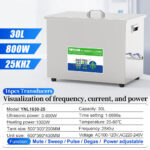 Yunyisonic YNL1630-25 800W 30L specification, visualization of frequency current and power