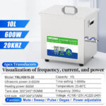 Yunyisonic YNLH0610-20 10L 600W specification, visualization of frequency current & power