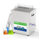Multi-Frequency ultrasonic cleaning system assisted emulsifier dissolution view in lab setting