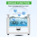 800ml Digital Timer Ultrasonic Cleaner Rings Jewelry Necklaces with Degas Mode