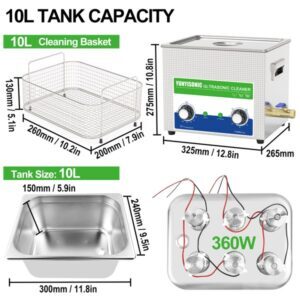 240W 10L Electronic Tools Ultrasonic Cleaning Machine