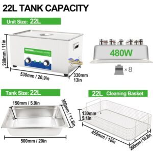 SUS304 480W Gun Parts Ultrasonic Cleaner