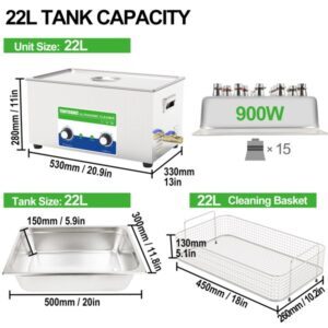 22L 900W Gun Parts Ultrasonic Cleaner