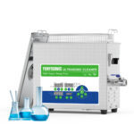 10L 400W Poweradjust Degas Pulse Quad Frequency Sweep Lab Ultrasonic Cleaner with Sound Reduction Cover