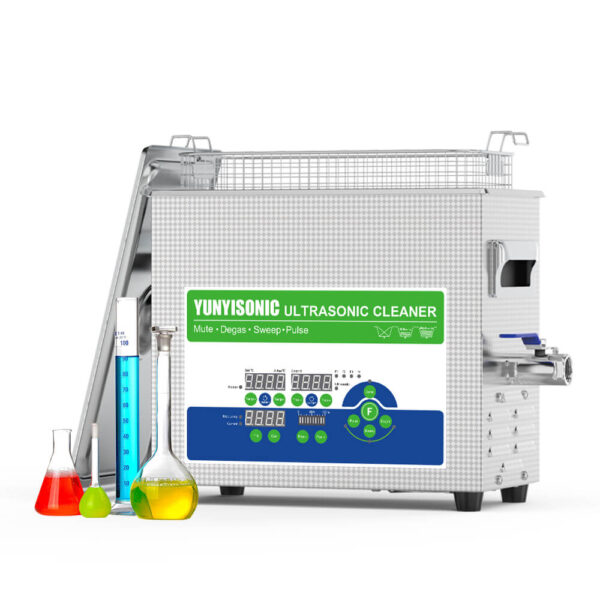10L 400W Quad Frequency 25/50/80/120KHZ Lab Ultrasonic Cleaner with Sound Reduction Cover