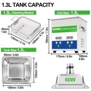 1.3L digital timer heater ultrasonic cleaner