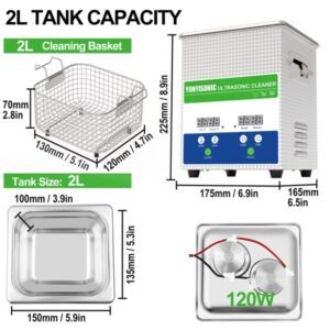 Eyeglasses ultrasonic cleaner 2 liter tank