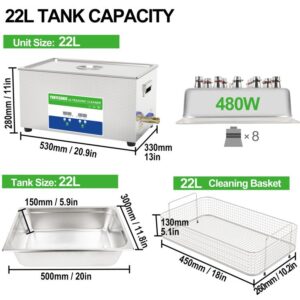 22L Industrial parts ultrasonic cleaning equipment size