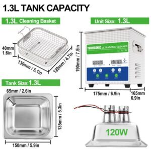 Portable ultrasonic metal parts cleaner for necklaces