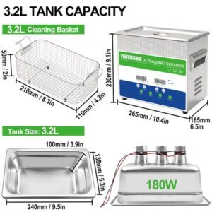 Size of Cost-effective 3.2L ultrasonic cleaner for printhead