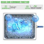 Tabletop degas semiwave ultrasonic cleaning equipment for automotive repair shops