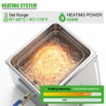 Commercial heated ultrasonic cleaning machine carburetors