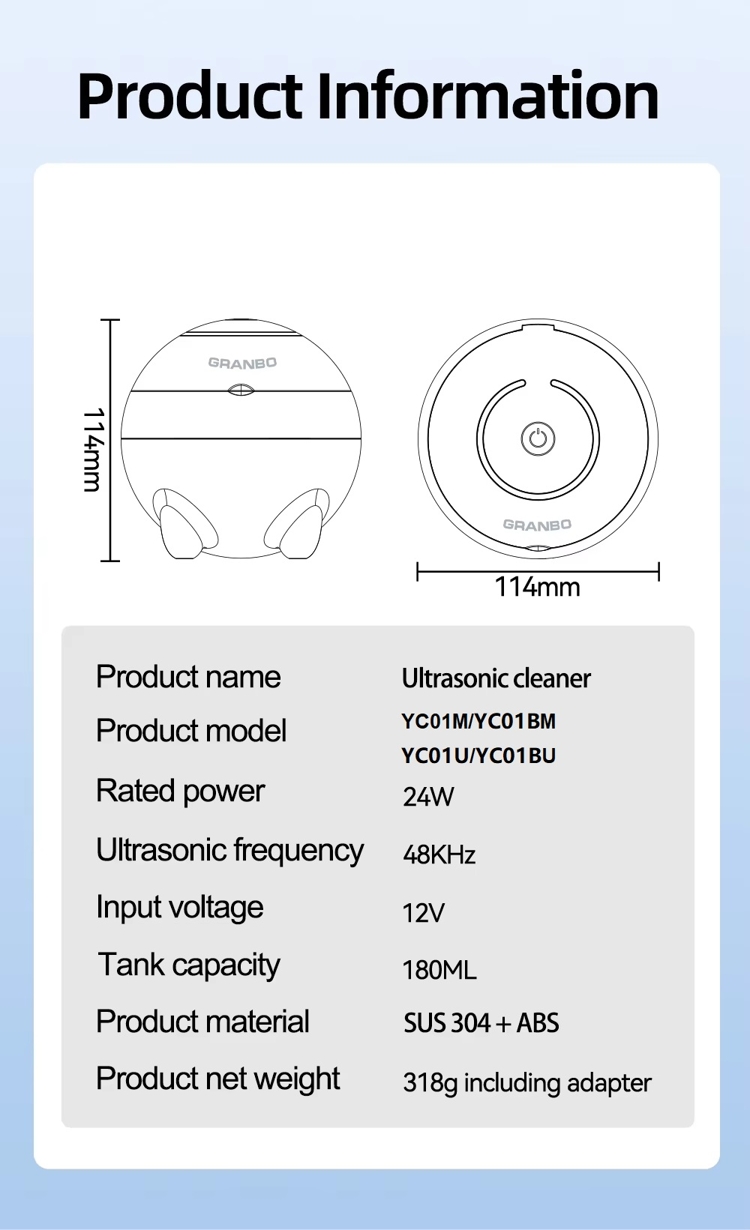 Compact UV Ultrasonic Cleaner for Retainers & Aligners – 360° Deep Cleaning & Disinfection