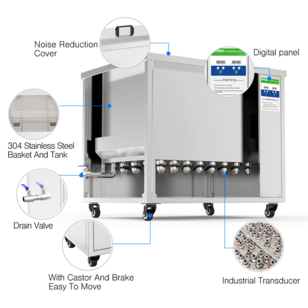 135L Industrial Ultrasonic Cleaner for Automotive Aerospace Metal Parts ...