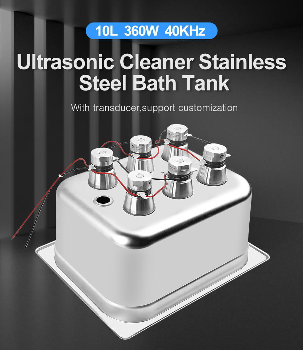 10L_SUS304 Ultrasonic Cleaning Tank with Transducers