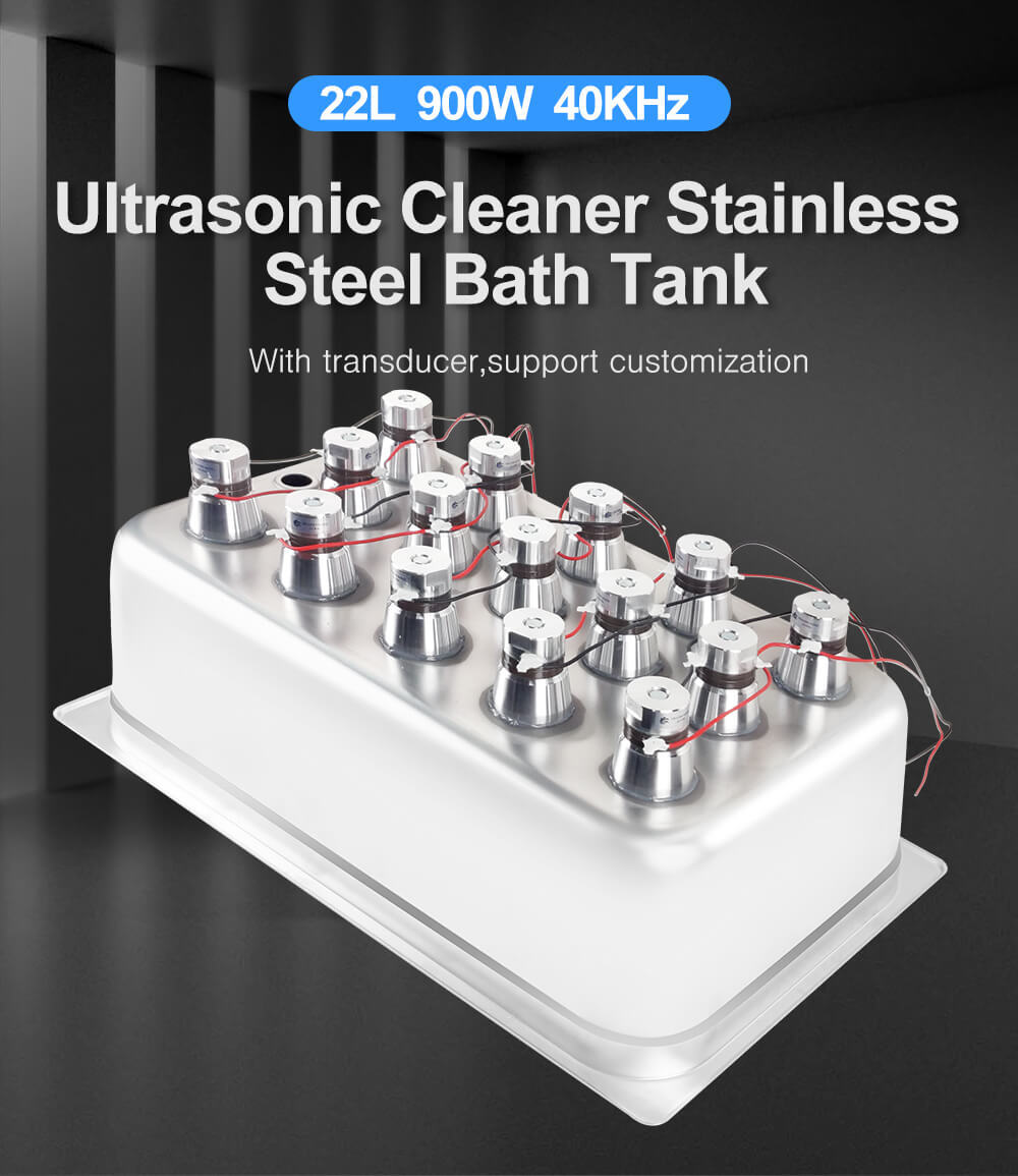 22L_SUS304 Ultrasonic Cleaning Tank with Transducers