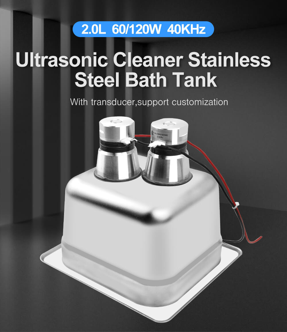 2L_SUS304 Ultrasonic Cleaning Tank with Transducers
