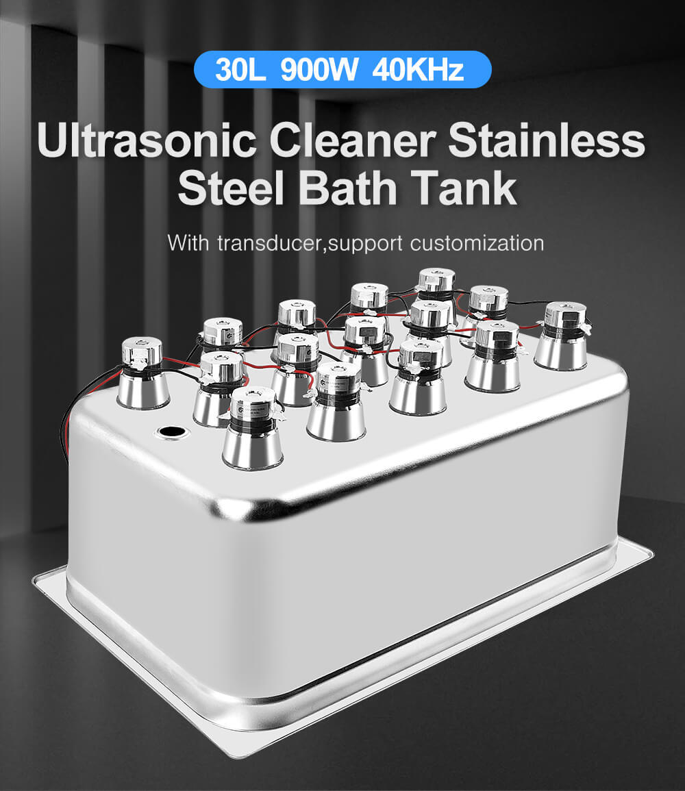 30L_SUS304 Ultrasonic Cleaning Tank with Transducers