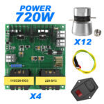 720W Complete 40kHz Mechanical Ultrasonic Cleaner DIY Kit – Drive Board, Transducer, Heater & Analog Controls Included
