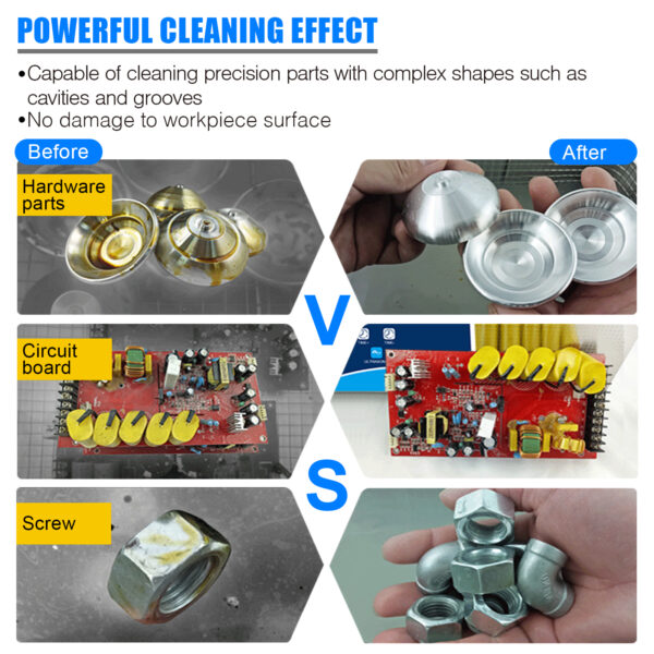 Cleaning comparison chart