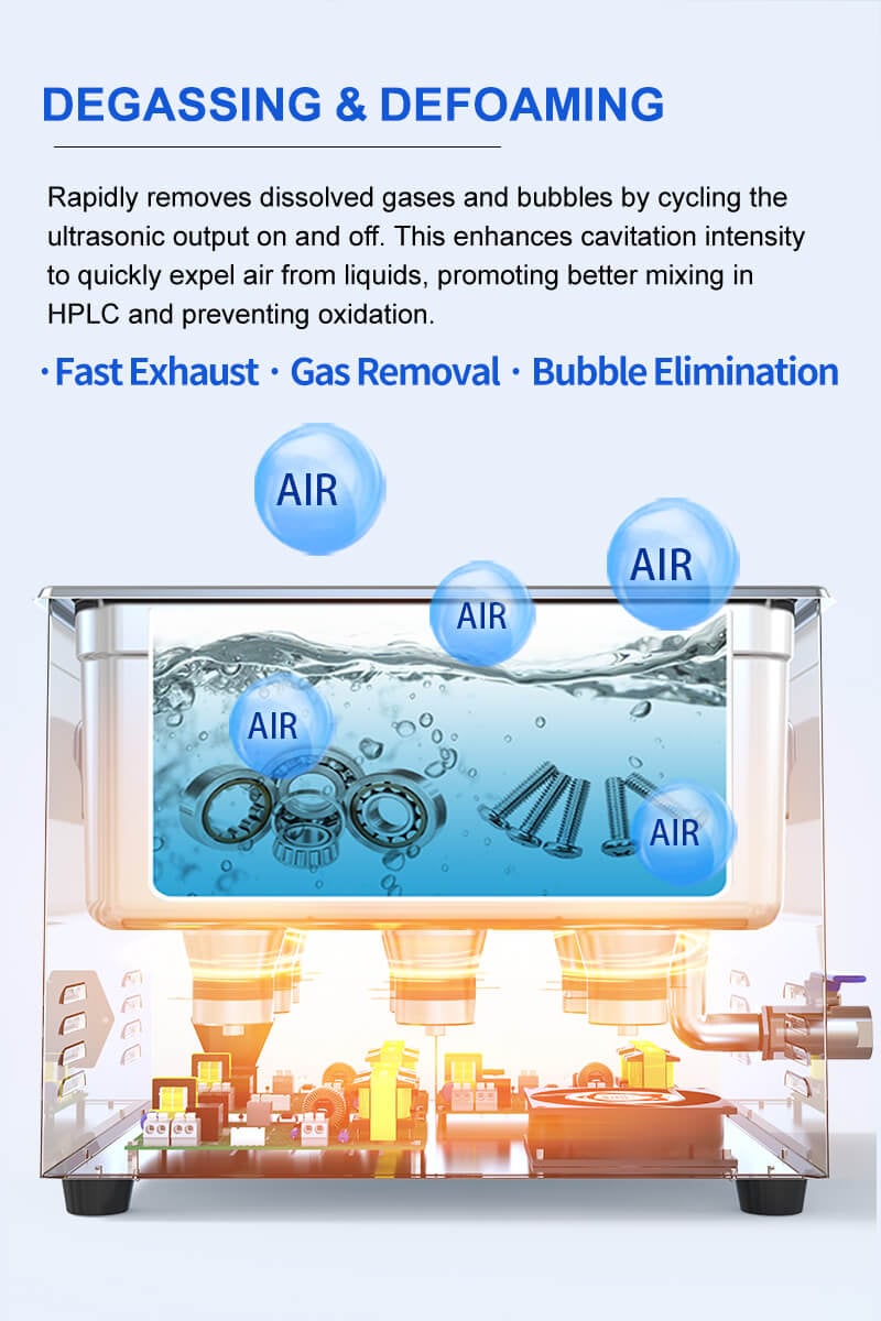 22L 28/40kHz Ultrasonic Lab Cleaning Machine700W Bath for Extraction, Emulsification, and Intensive Sample Glass Substrate Washing