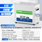4.5L 40/80kHz Dual-Freq Laboratory Ultrasonic Cleaner Manufacturers | Compact Digital Lab Equipment for Glassware Electronics Scientific Research - Image 2