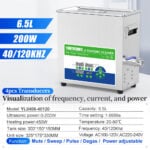 6.5L Dual-Frequency 40/120kHz Ultrasonic Lab Cleaner for Sample Preparation, Microstructure Precision Cleaning & School Experimental Support - Image 2