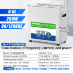 6.5L 80/120kHz Ultrasonic Cleaner for Precision Labware & Fine Cavity Cleaning | Dual-Freq Ultrasonic Bath, China Supply Digital Lab Machine - Image 2