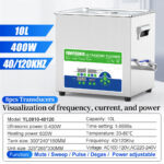 10L 200W Dual-Frequency Ultrasonic Cleaner 40/120kHz | China OEM Lab Washing Machine for Cavities, Crevices, Precision Parts - Image 2