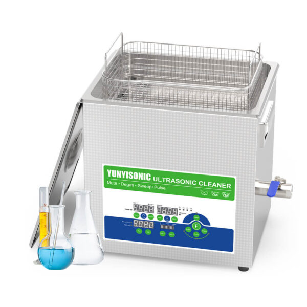Quality 10L Ultrasonic Bath Quad-Frequency 40/80/100/160kHz for Cleaning Parts, Graphite Blocks, Fine Optics & Complex Labware