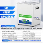 14L Dual-Frequency Ultrasonic Cleaner 400W Digital Timer Heater for Research Labs, Sample Pre-Treatment & Deep-Cavity Washing - Image 2